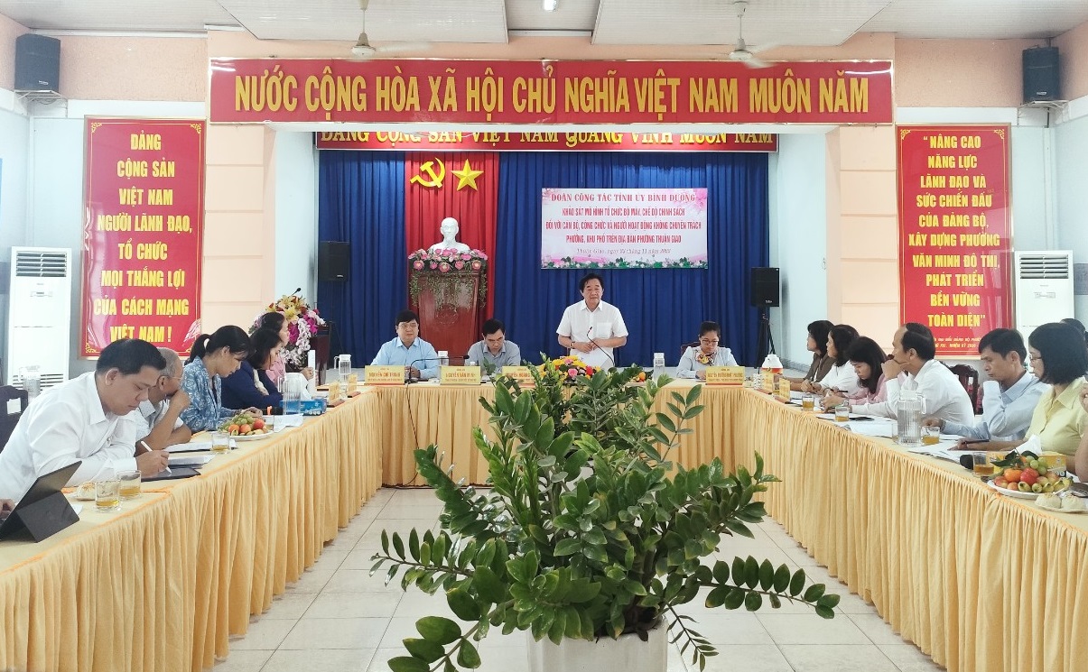 Bình Dương khảo sát khó khăn bộ máy hoạt động tại các phường đông dân cư