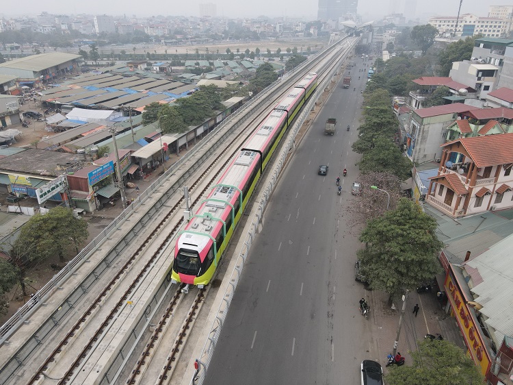 Chạy thử tuyến đường sắt đô thị Nhổn – ga Hà Nội từ ngày 5 12