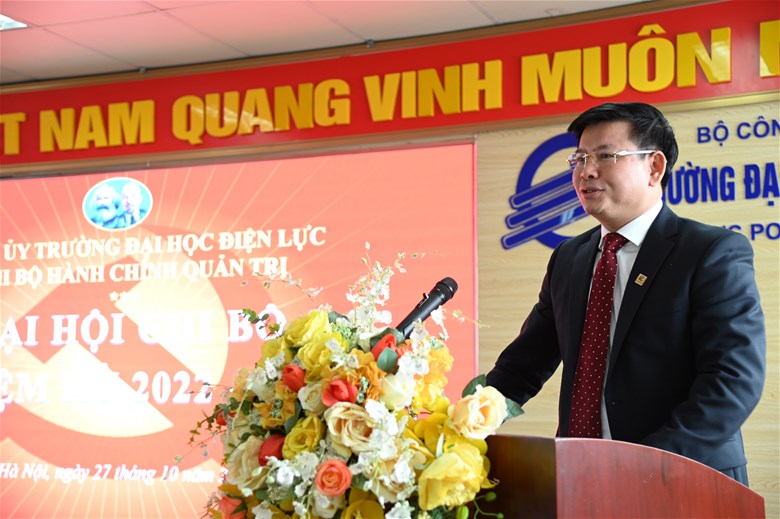 Đại học Điện lực Tổ chức thành công Đại hội Chi bộ Hành chính Quản trị nhiệm kỳ 2022-​2025