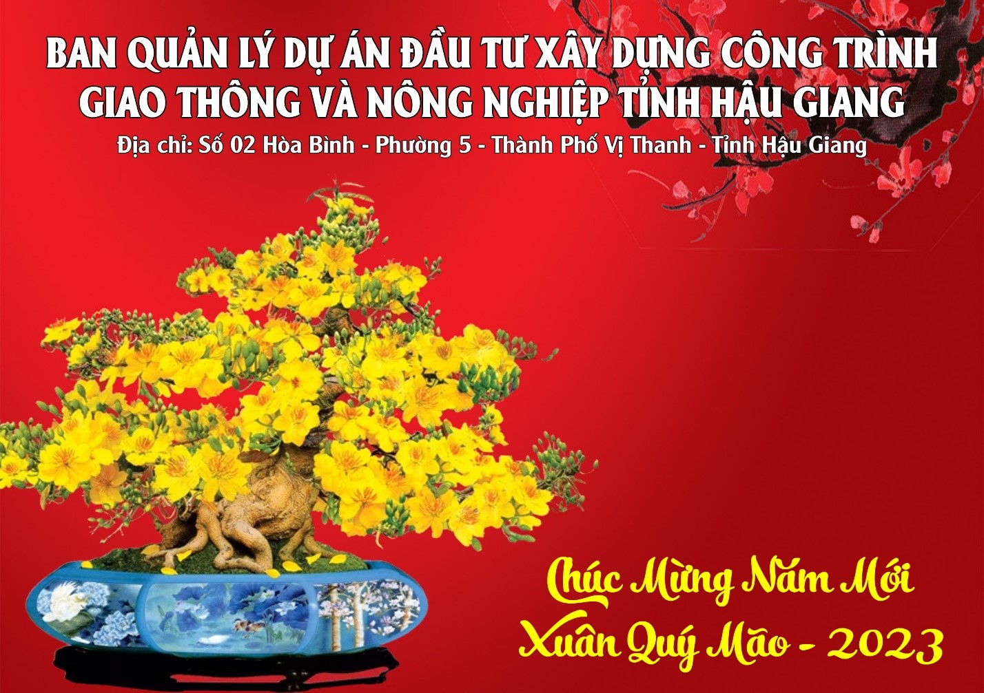 Ban quản lý dự án đầu tư xây dựng công trình giao thông và nông nghiệp tỉnh Hậu Giang