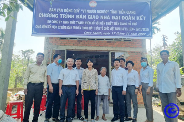 Bàn giao 07 căn nhà Đại đoàn kết cho hộ nghèo tại huyện Châu Thành