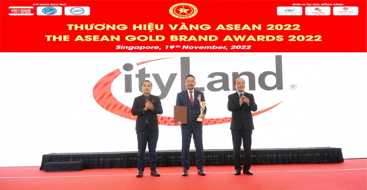 CityLand Group được vinh danh “Top 10 Thương hiệu Vàng ASEAN 2022”