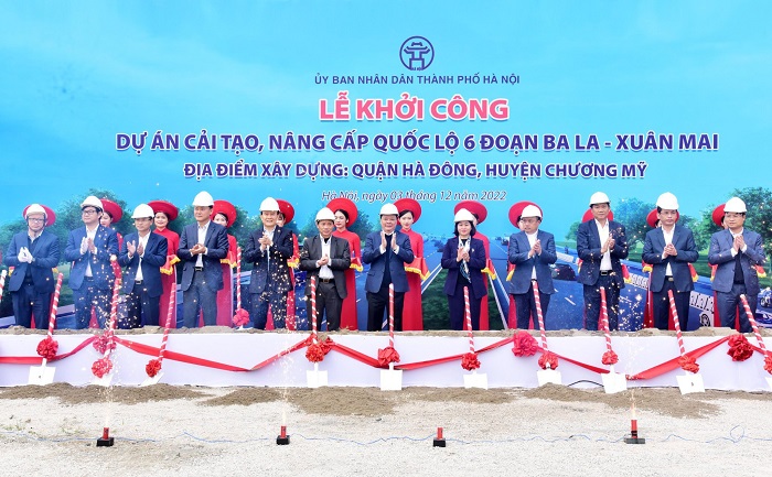 Hà Nội Khởi công dự án cải tạo, nâng cấp Quốc lộ 6, đoạn Ba La - Xuân Mai