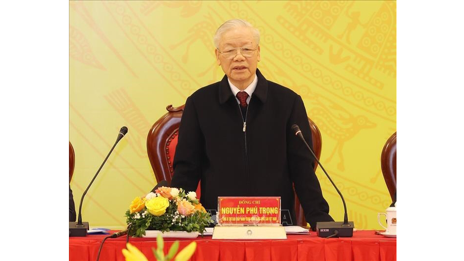 Tổng Bí thư Nguyễn Phú Trọng dự Hội nghị Đảng ủy Công an Trung ương