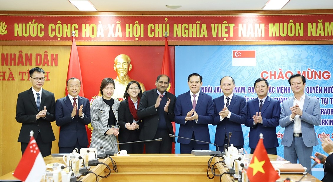 Singapore cam kết hỗ trợ Hà Tĩnh trong các hoạt động tìm hiểu, xúc tiến đầu tư