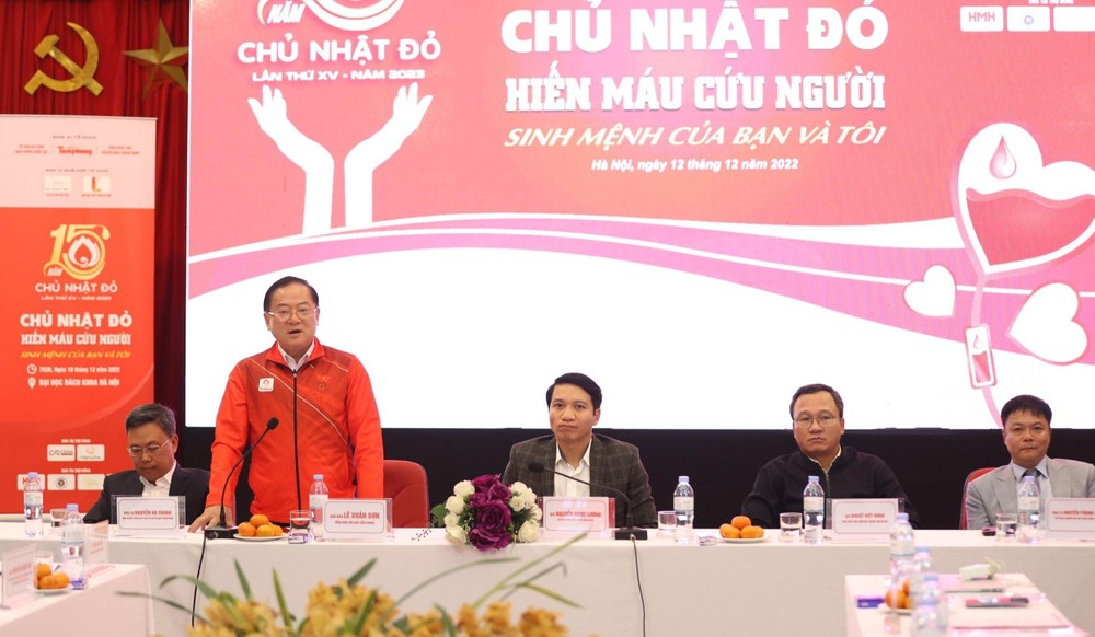 Chương trình hiến máu Chủ nhật Đỏ dự kiến tiếp nhận 50 000 đơn vị máu