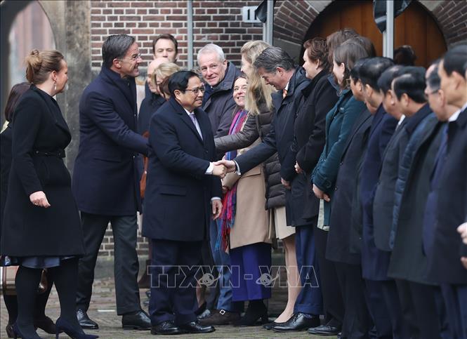 Thủ tướng Hà Lan Mark Rutte chủ trì lễ đón chính thức Thủ tướng Phạm Minh Chính
