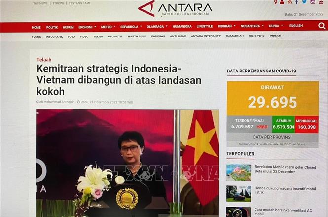 Quan hệ Indonesia - Việt Nam được xây dựng trên nền tảng vững chắc