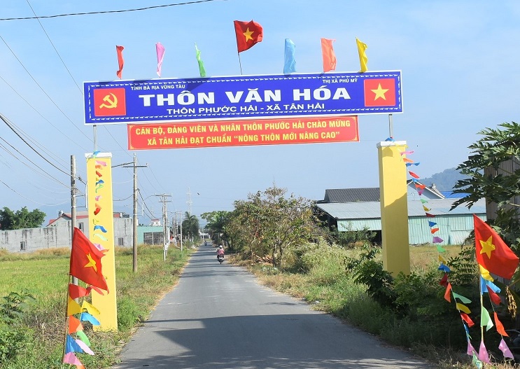 Xã Tân Hải về đích nông thôn mới nâng cao