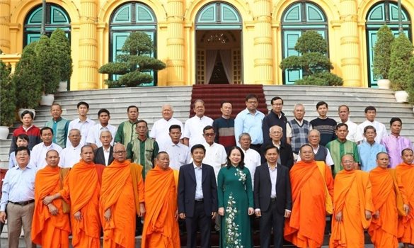 Phó Chủ tịch nước Võ Thị Ánh Xuân gặp mặt Người có uy tín trong đồng bào DTTS tỉnh Sóc Trăng