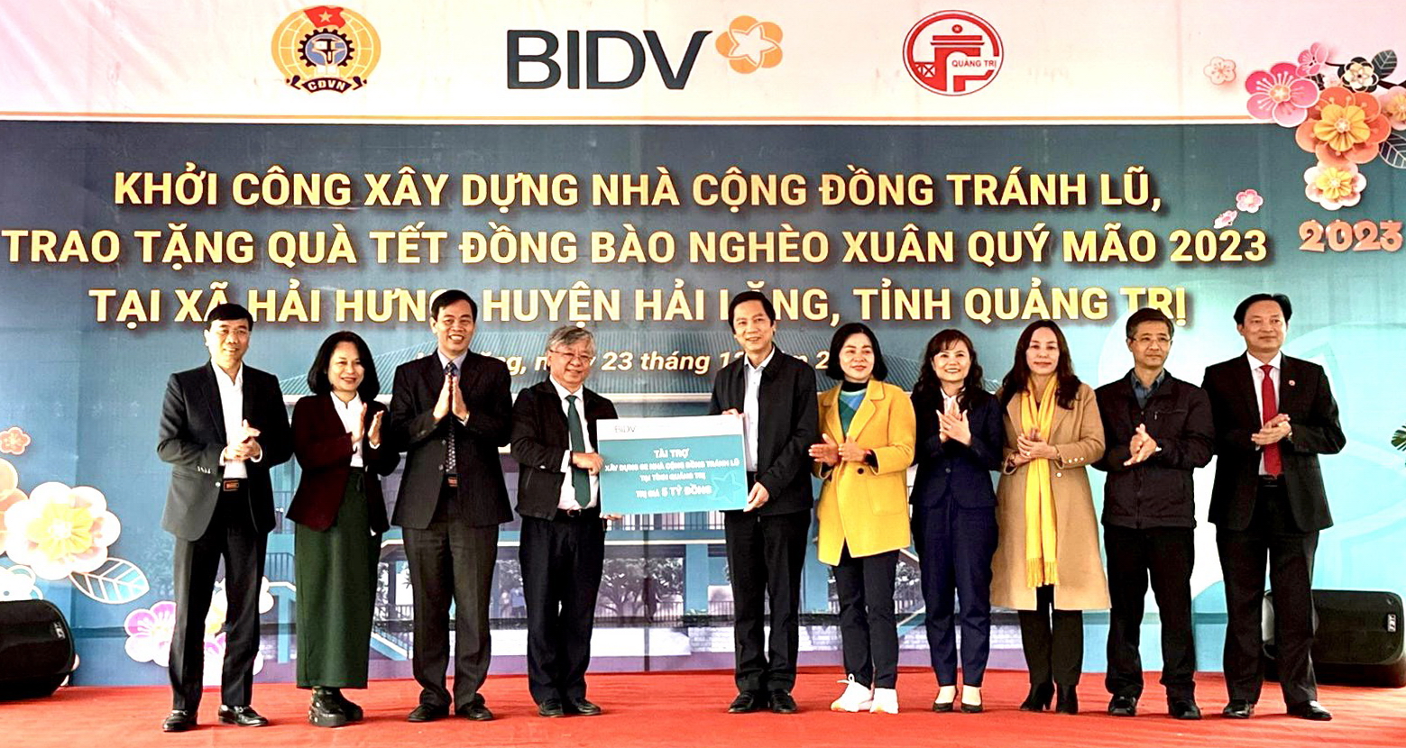 BIDV​ khởi công xây dựng Nhà cộng đồng tránh lũ cho đồng bào nghèo tại Quảng Trị