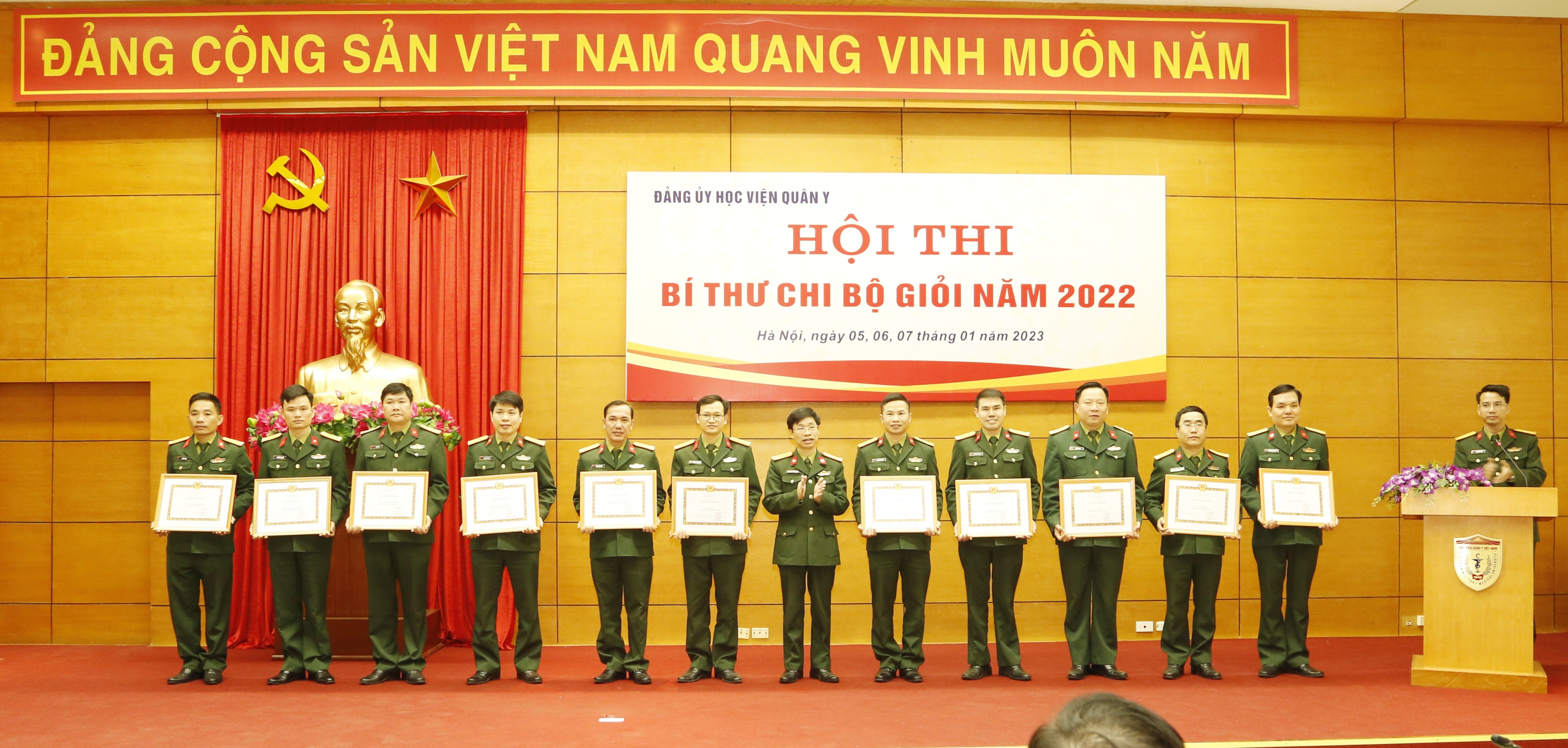 Đảng ủy Học viện Quân y tổ chức Hội thi Bí thư chi bộ giỏi năm 2022