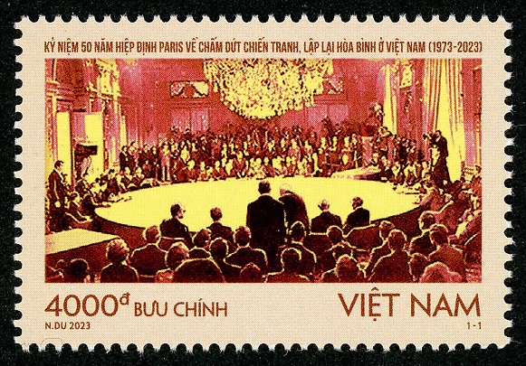 Sẽ phát hành Bộ tem Kỷ niệm 50 năm Hiệp định Paris 1973-2023