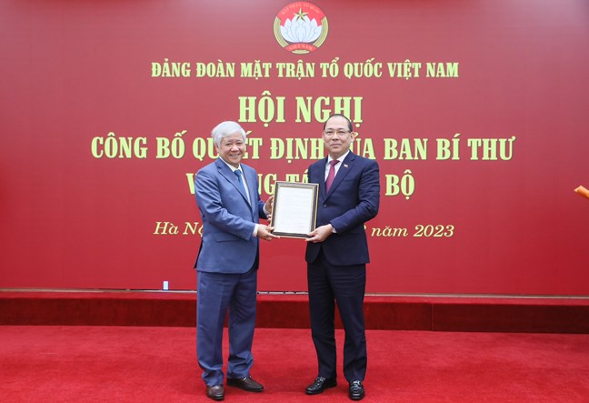 Phó Bí thư thường trực Tỉnh ủy Phú Thọ tham gia Đảng đoàn MTTQ Việt Nam