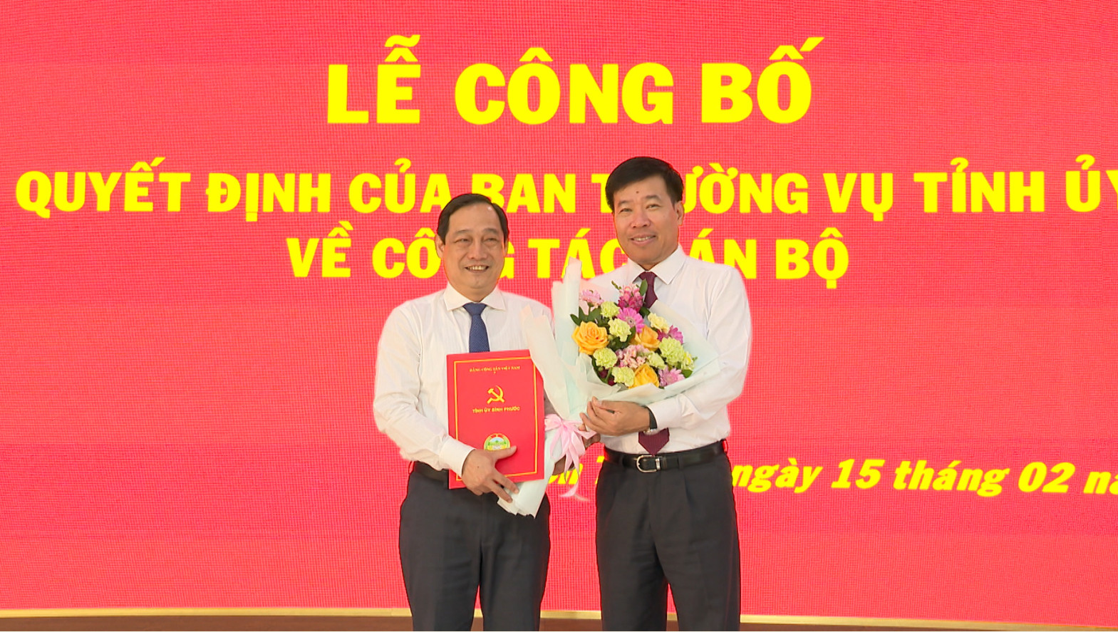 Bình Phước công bố các quyết định về công tác cán bộ