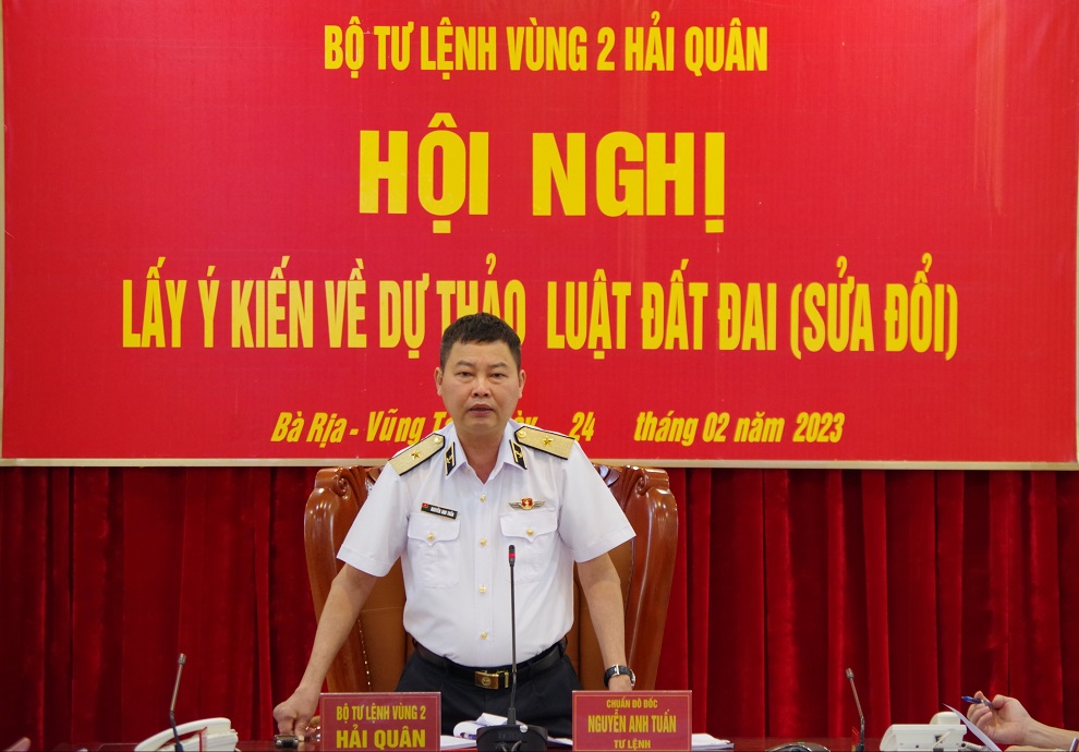 Vùng 2 Hải quân lấy ý kiến về dự thảo Luật Đất đai sửa đổi