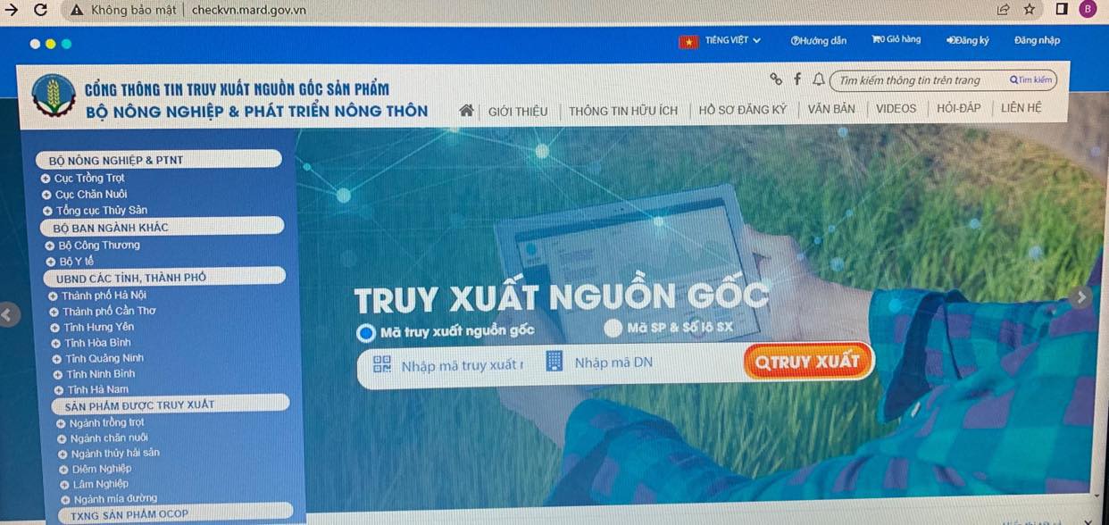 Số hóa trong truy xuất nguồn gốc nông sản bài toán cần lời giải