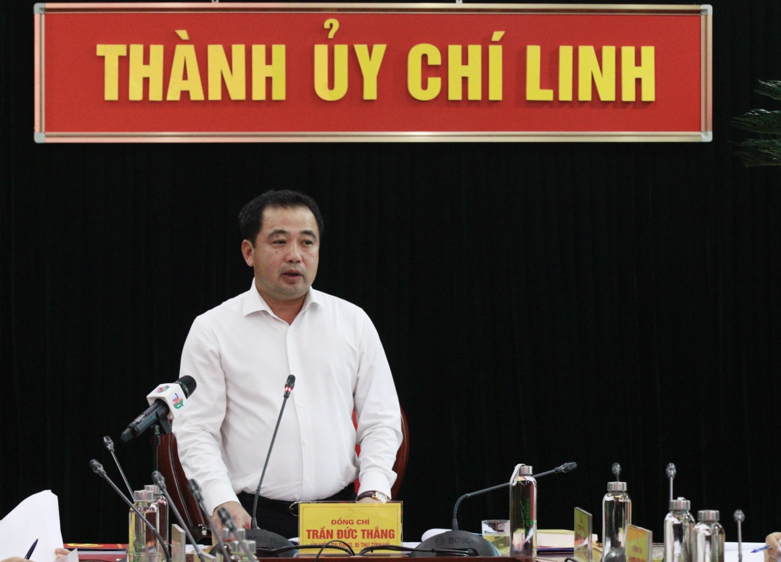 Bí thư Tỉnh ủy Hải Dương Trần Đức Thắng làm việc tại Chí Linh