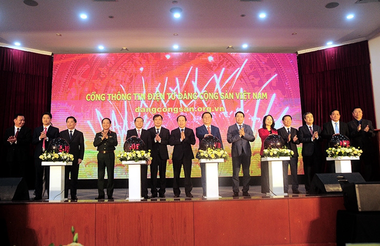Trang trọng Lễ khai trương Cổng Thông tin điện tử Đảng Cộng sản Việt Nam