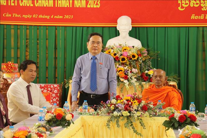 Đồng chí Trần Thanh Mẫn thăm, chúc Tết Chôl Chnăm Thmây tại thành phố Cần Thơ