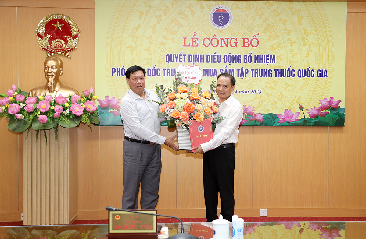 Bộ Y tế điều động, bổ nhiệm lãnh đạo Trung tâm Mua sắm tập trung thuốc Quốc gia