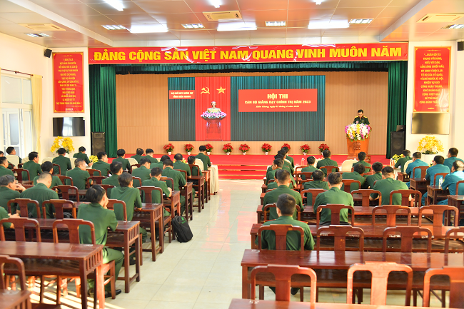 Sôi nổi Hội thi cán bộ giảng dạy chính trị giỏi năm 2023