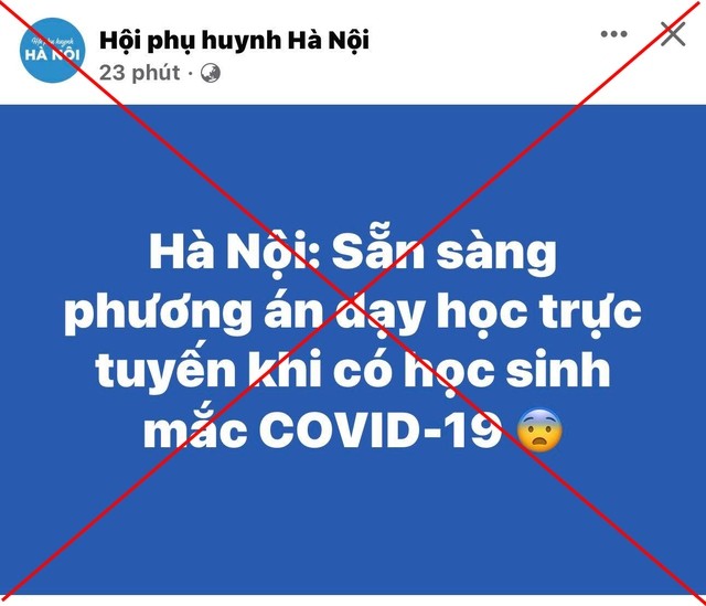Hà Nội sẵn sàng phương án dạy học trực tuyến khi có học sinh mắc COVID-19 là tin giả