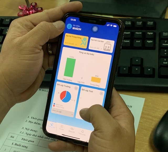 Ứng dụng công nghệ thông tin trong đại hội một cách triệt để