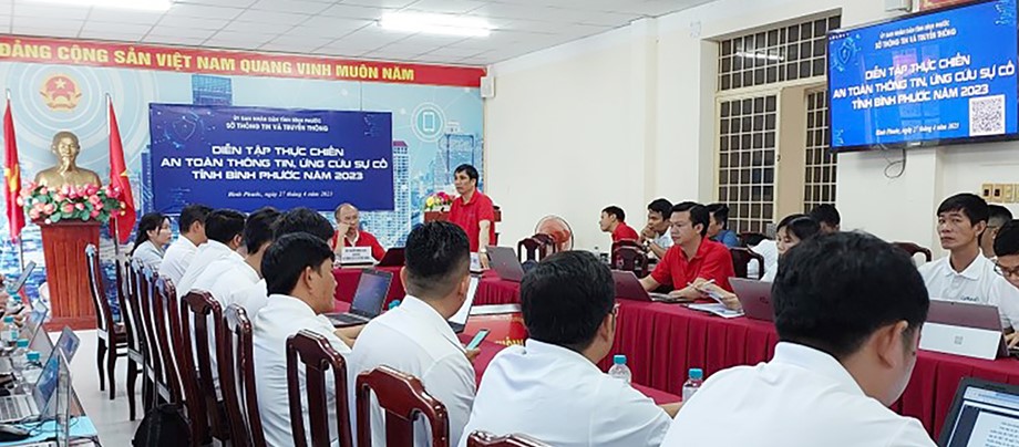 Bình Phước Diễn tập thực chiến an toàn thông tin, ứng cứu sự cố