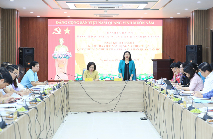 Thực hiện tốt hơn nữa quy chế dân chủ ở cơ sở tại quận Tây Hồ