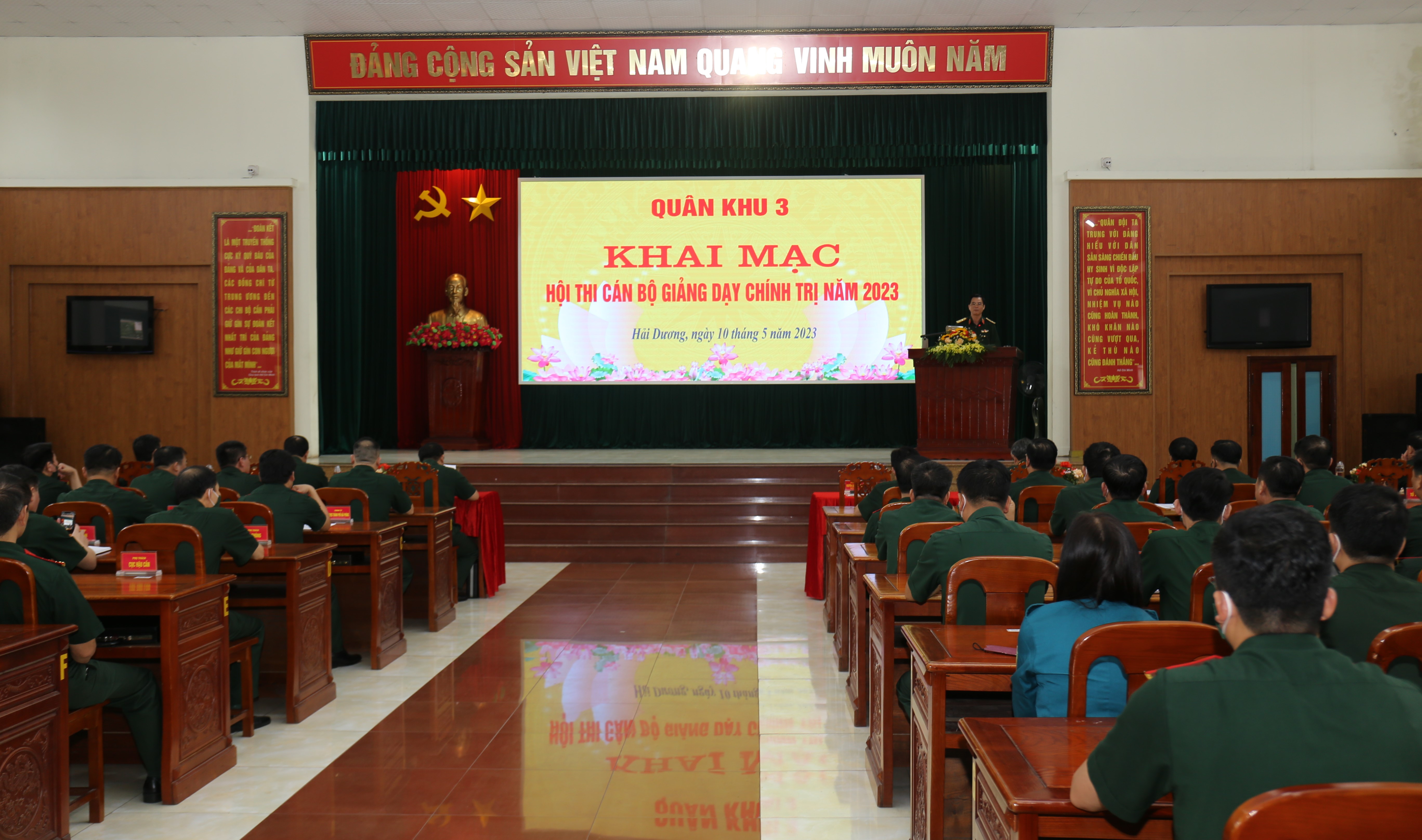 Quân khu 3 Khai mạc Hội thi cán bộ giảng dạy chính trị năm 2023