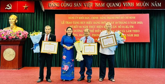 Đảng ủy Khối Dân - Chính - Đảng TP Hồ Chí Minh trao tặng Huy hiệu Đảng đợt 19 5