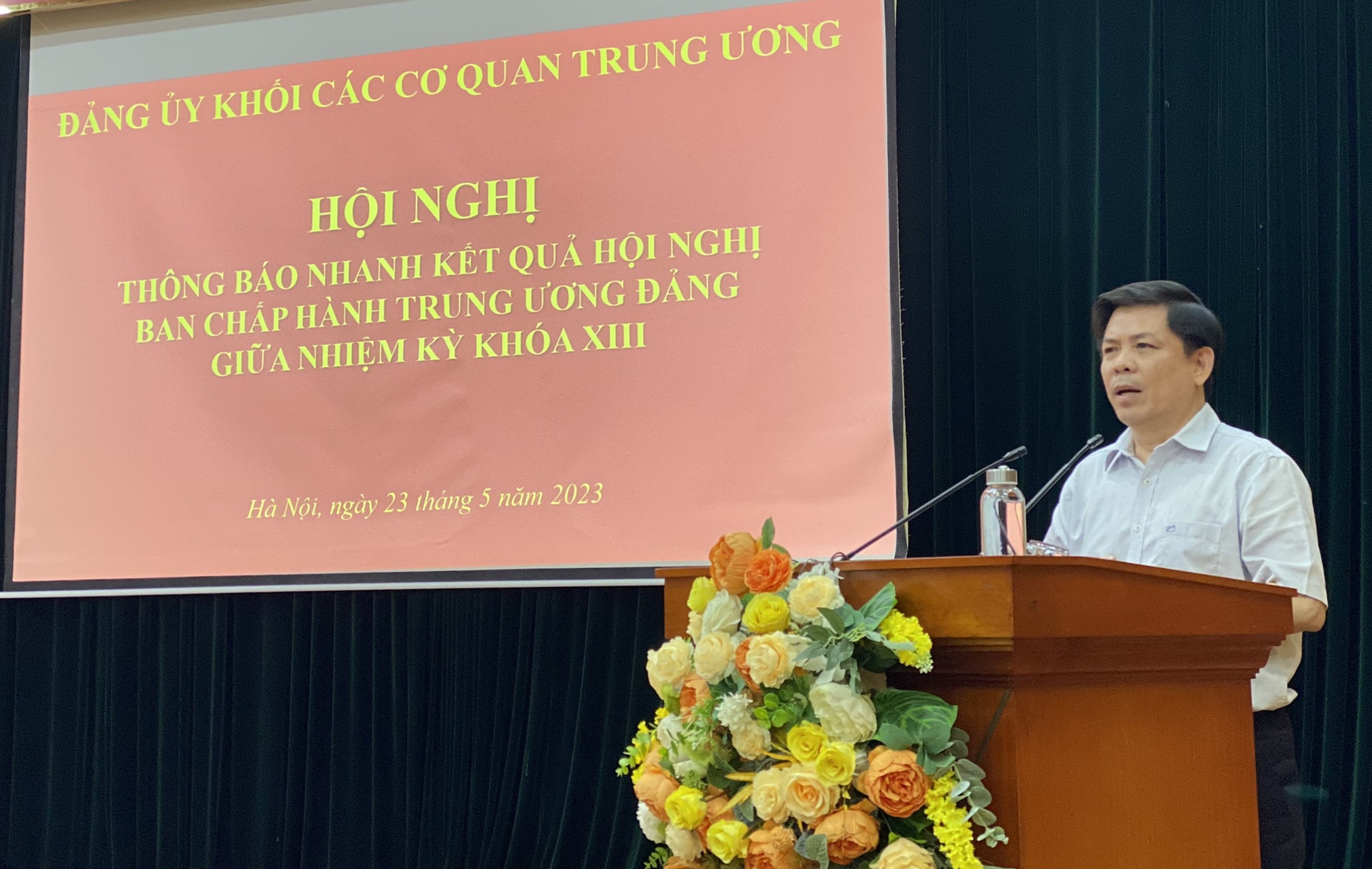 Đảng ủy Khối các cơ quan Trung ương thông báo nhanh kết quả Hội nghị Trung ương giữa nhiệm kỳ