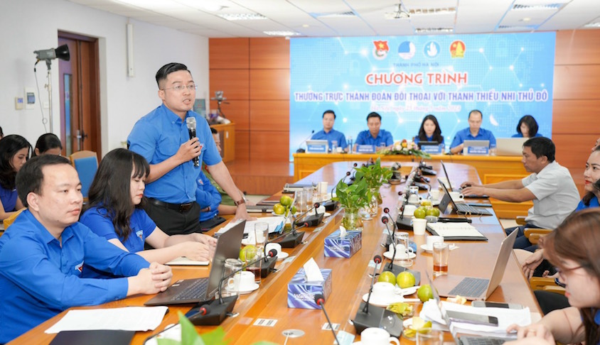 Thường trực Thành đoàn Hà Nội tổ chức đối thoại với thanh thiếu nhi Thủ đô