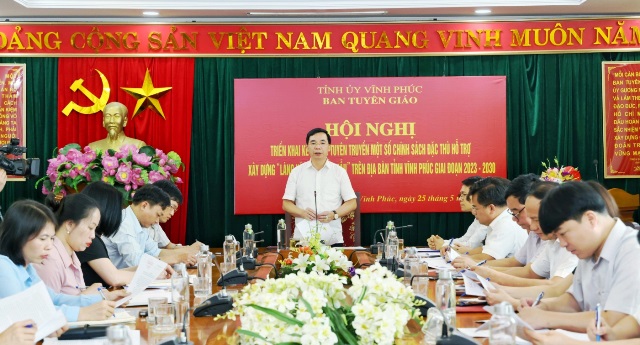 Xây dựng làng văn hóa kiểu mẫu thế hiện sự tiên phong, sáng tạo, đổi mới và đột phá của Vĩnh Phúc