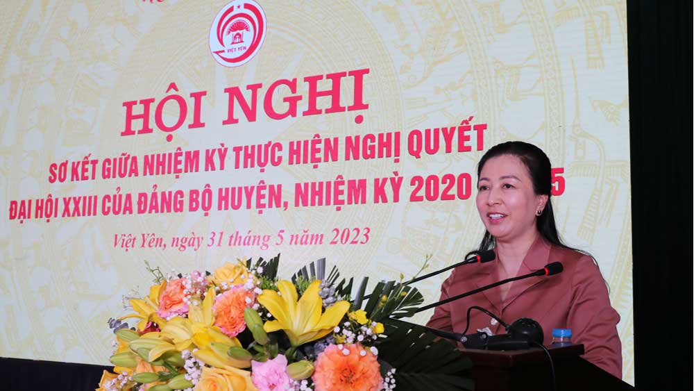 Việt Yên sơ kết giữa nhiệm kỳ Đại hội