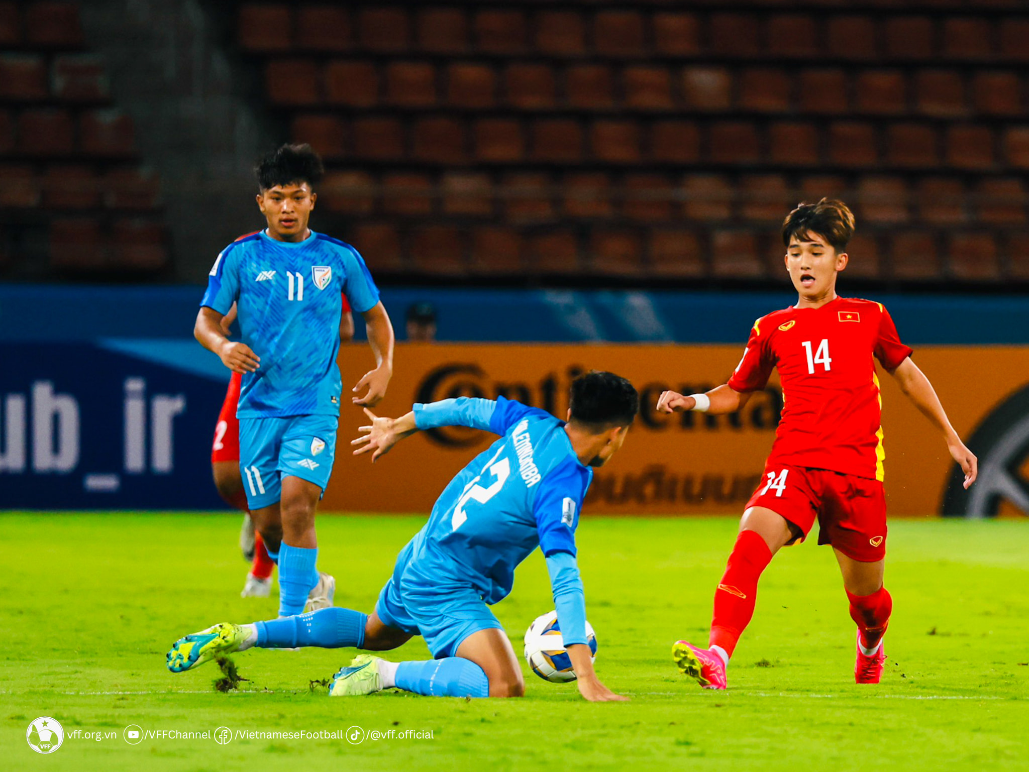 U17 châu Á 2023 U17 Việt Nam chia điểm với U17 Ấn Độ