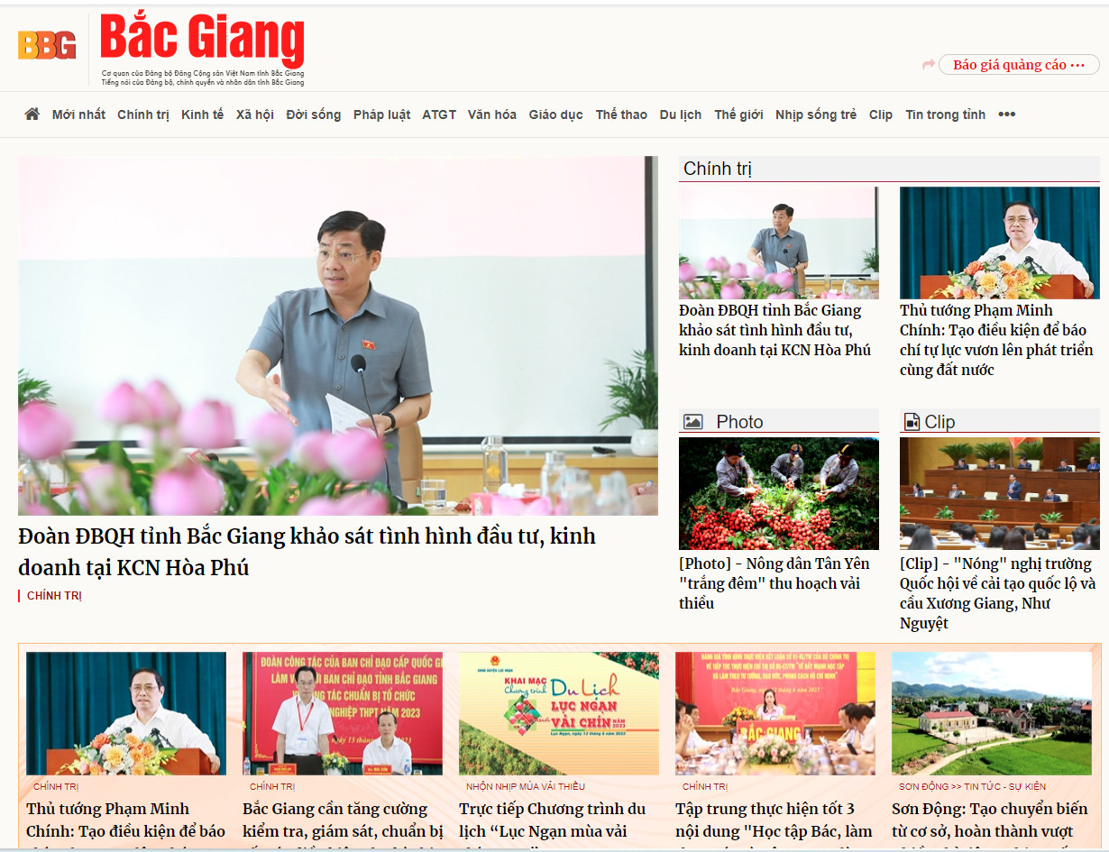 Báo Bắc Giang điện tử Để được đông đảo bạn đọc yêu mến, tin cậy