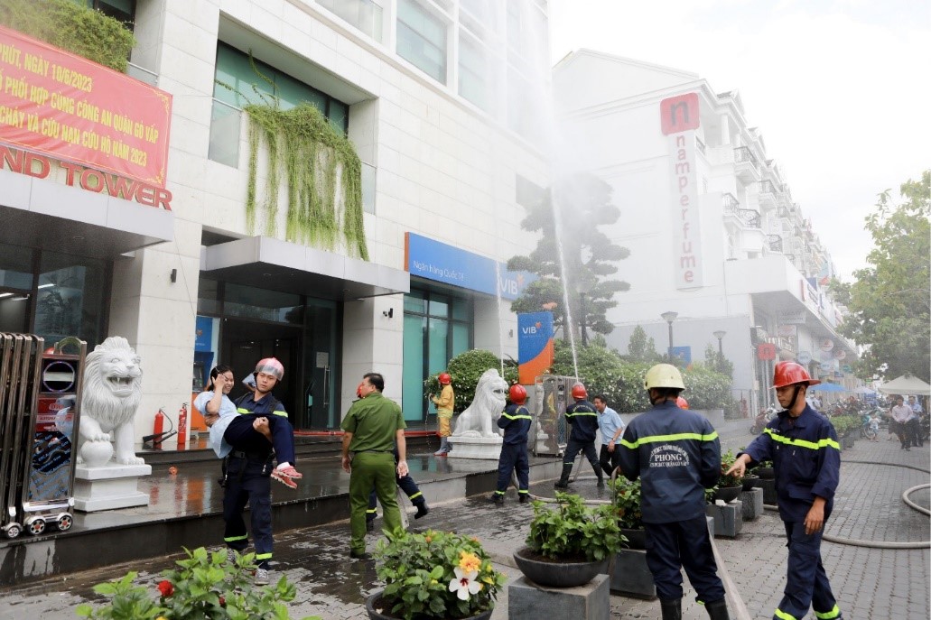 CityLand diễn tập phương án chữa cháy và cứu nạn, cứu hộ
