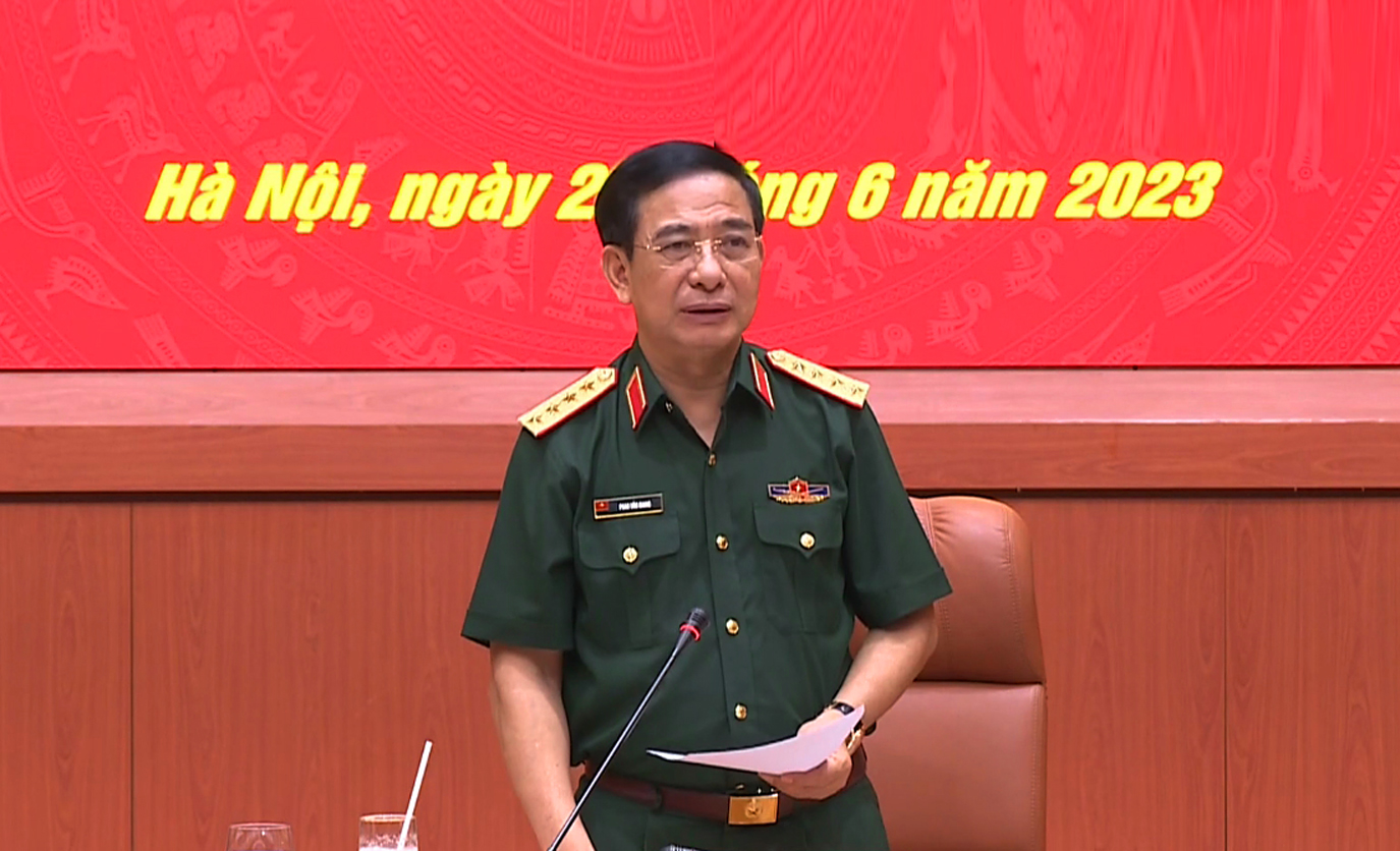 Đại tướng Phan Văn Giang chủ trì Hội nghị Thường vụ Quân ủy Trung ương