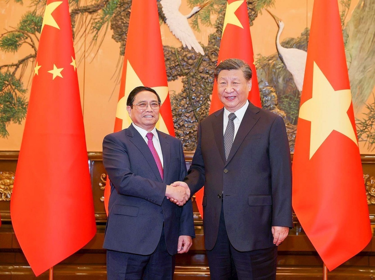 Thủ tướng Chính phủ Phạm Minh Chính hội kiến Tổng Bí thư, Chủ tịch nước Trung Quốc Tập Cận Bình