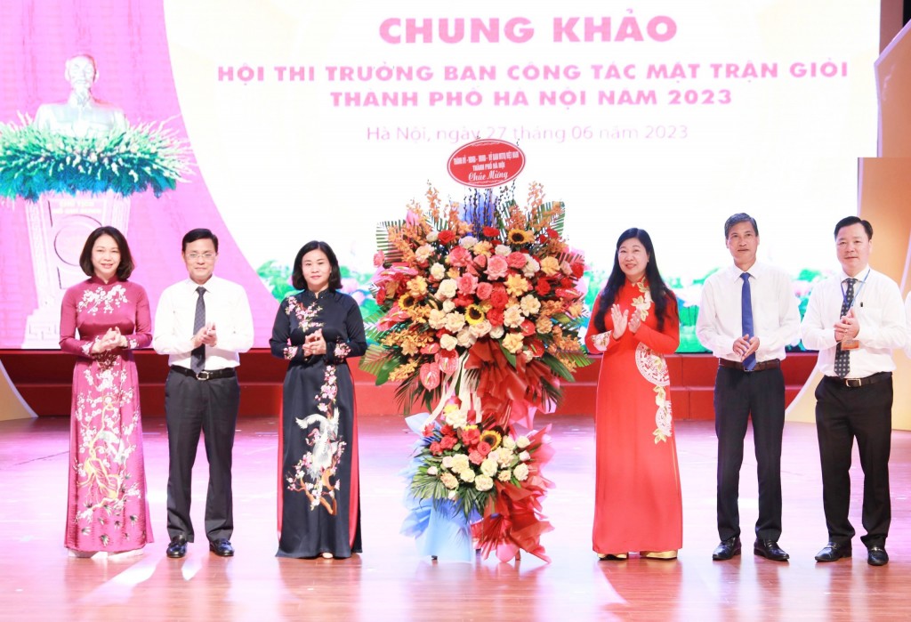 Sôi nổi chung khảo Hội thi Trưởng ban công tác Mặt trận giỏi TP Hà Nội năm 2023