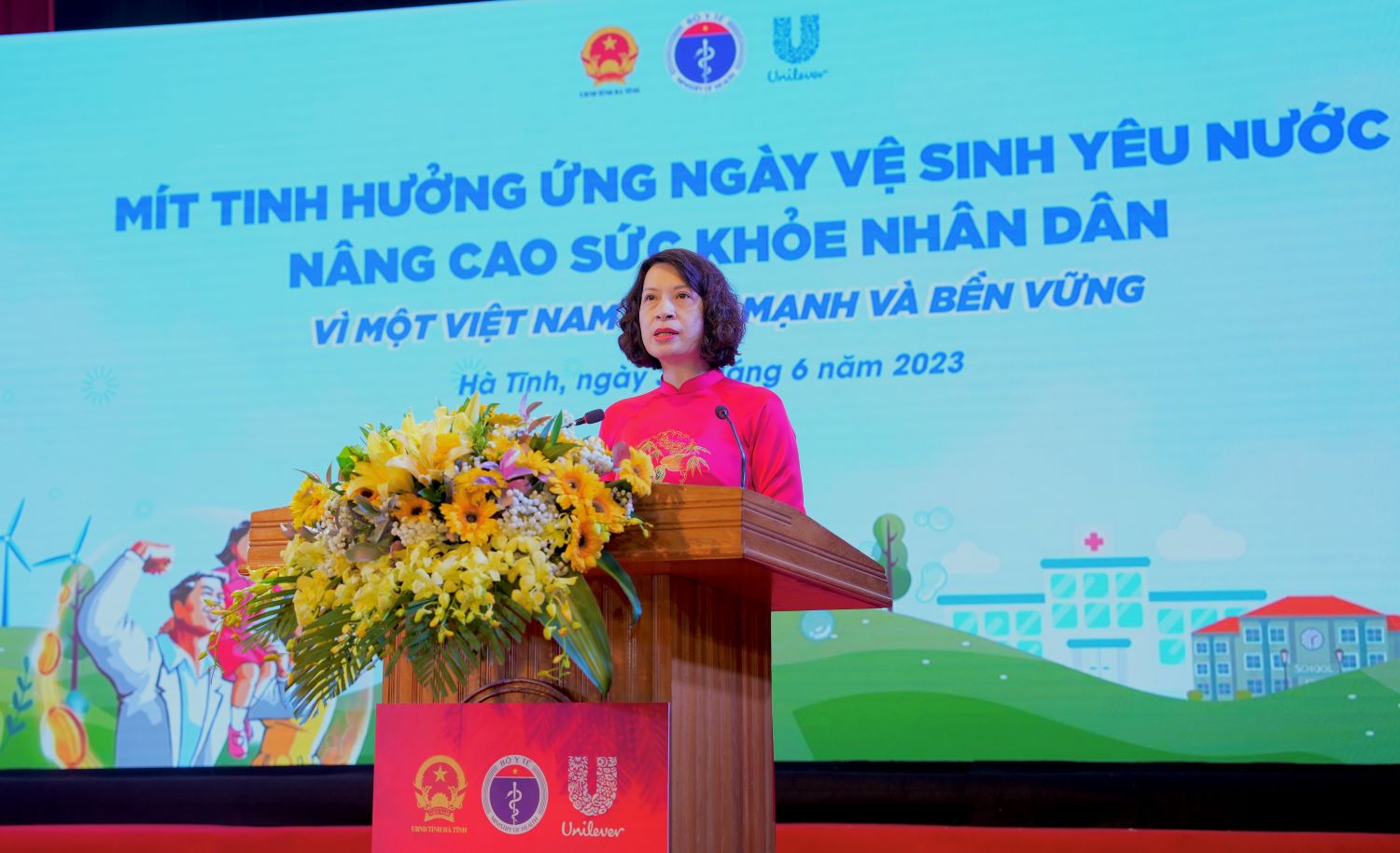 Mít tinh hưởng ứng Ngày Vệ sinh yêu nước nâng cao sức khỏe nhân dân