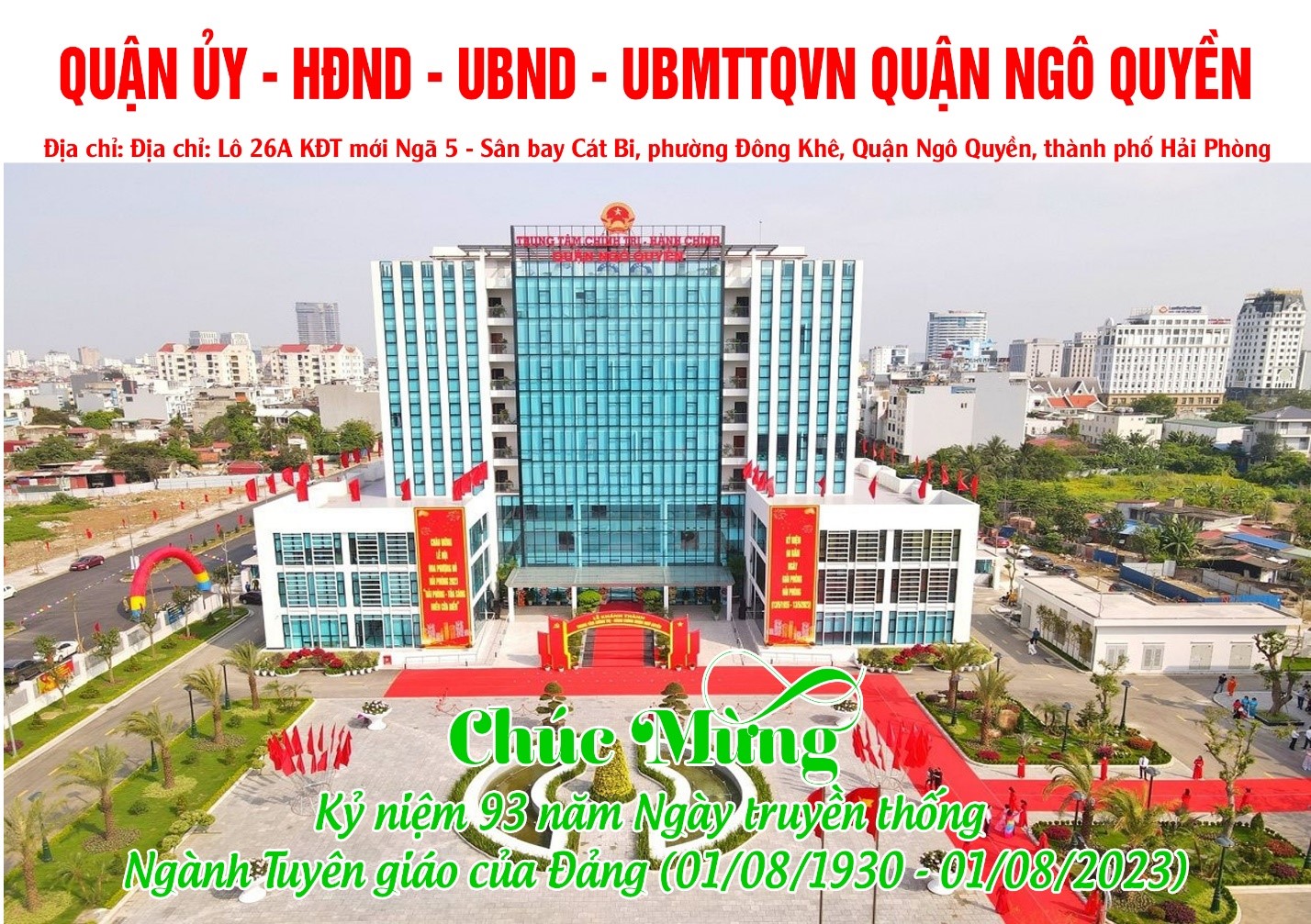 Quận Ngô Quyền Hải Phòng chào mừng kỷ niệm 93 năm Ngày truyền thống ngành Tuyên giáo của Đảng