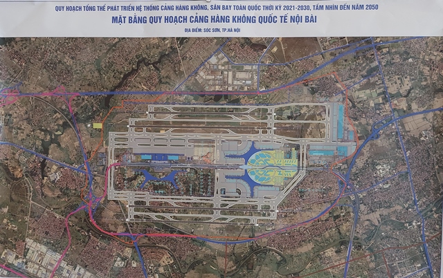 VỊ TRÍ DỰ KIẾN XÂY DỰNG NHÀ GA HÀNH KHÁCH T3 SÂN BAY NỘI BÀI