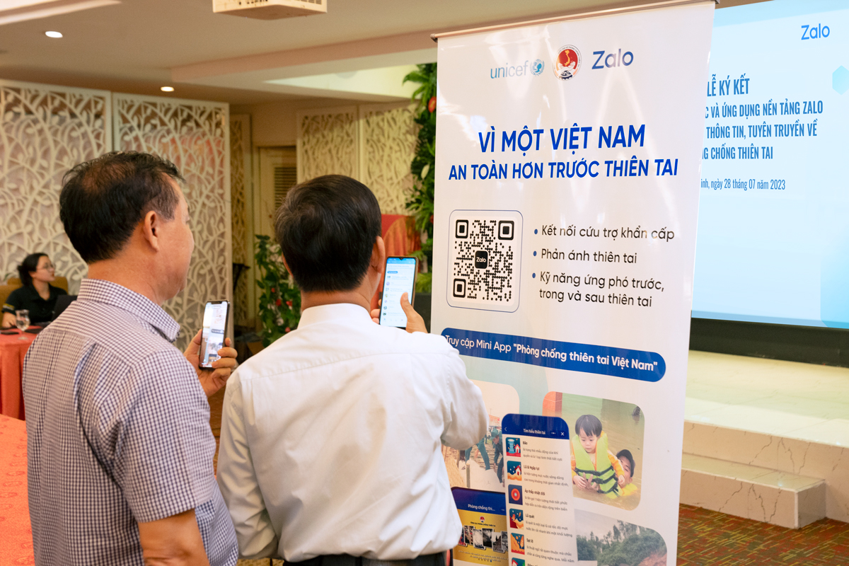 Ứng dụng nền tảng Zalo trong phòng, chống thiên tai