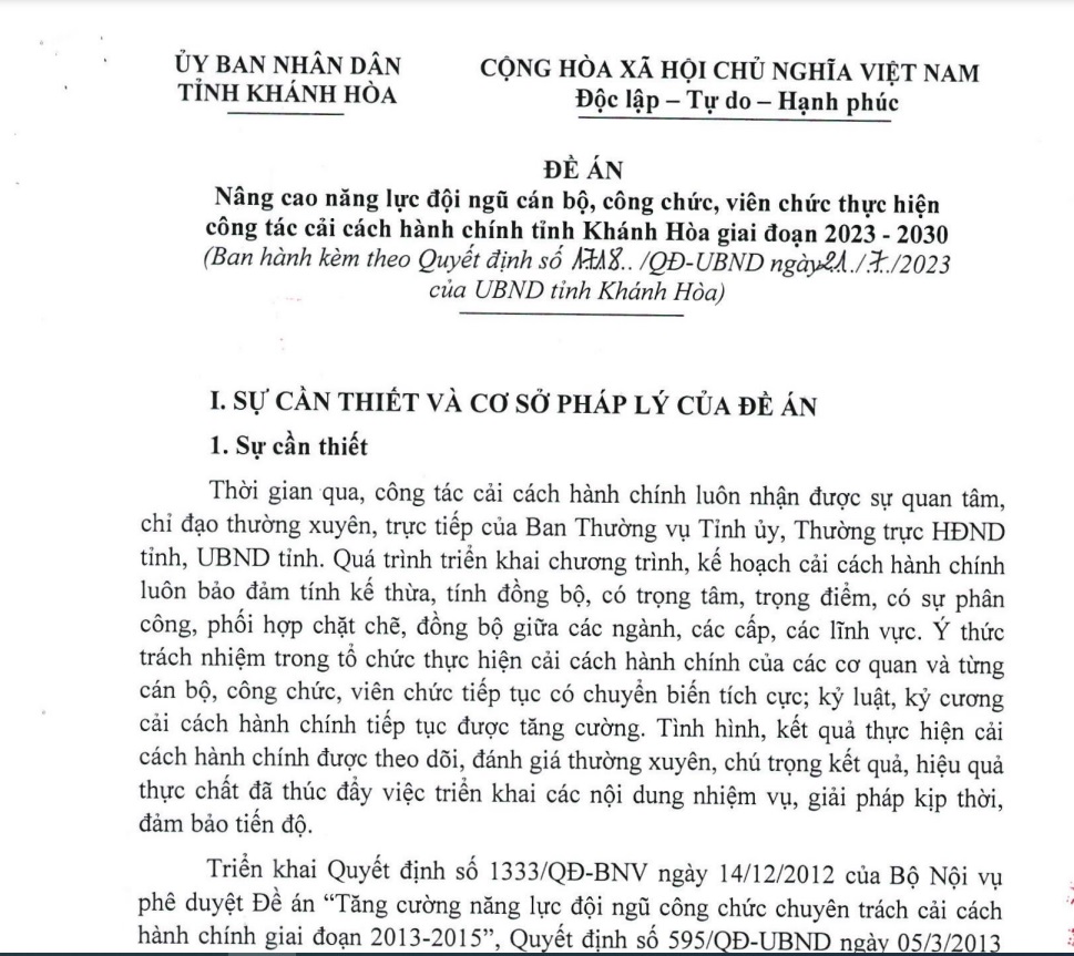 Khánh Hòa Nâng cao năng lực đội ngũ cán bộ, công chức, viên chức thực hiện công tác cải cách hành
