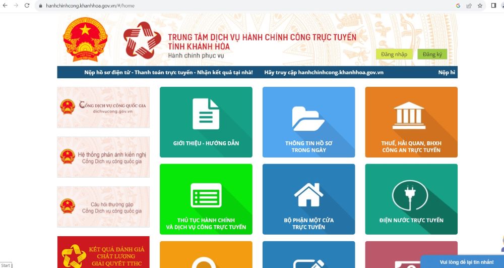 Khánh Hòa Bảo đảm 100 thủ tục hành chính đủ điều kiện được công bố dịch vụ công trực tuyến toàn trình, một phần