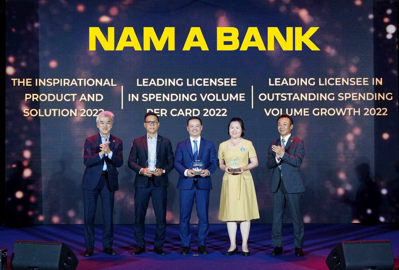 Nam A Bank được JCB vinh danh ở 3 hạng mục giải thưởng