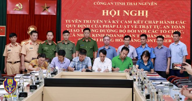 Thái Nguyên 50 doanh nghiệp kinh doanh vận tải cam kết không vi phạm trật tự an toàn giao thông